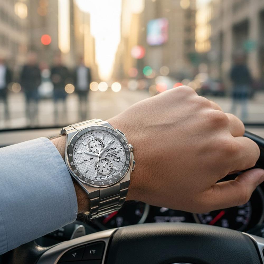 CITIZEN 星辰錶 超級鈦 Eco-Drive 電波錶 男錶 手錶-AT8391-52H