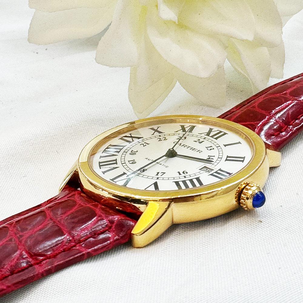 Cartier 卡地亞 Ronde Solo de Cartier錶帶 -客製化錶帶_鱷魚皮