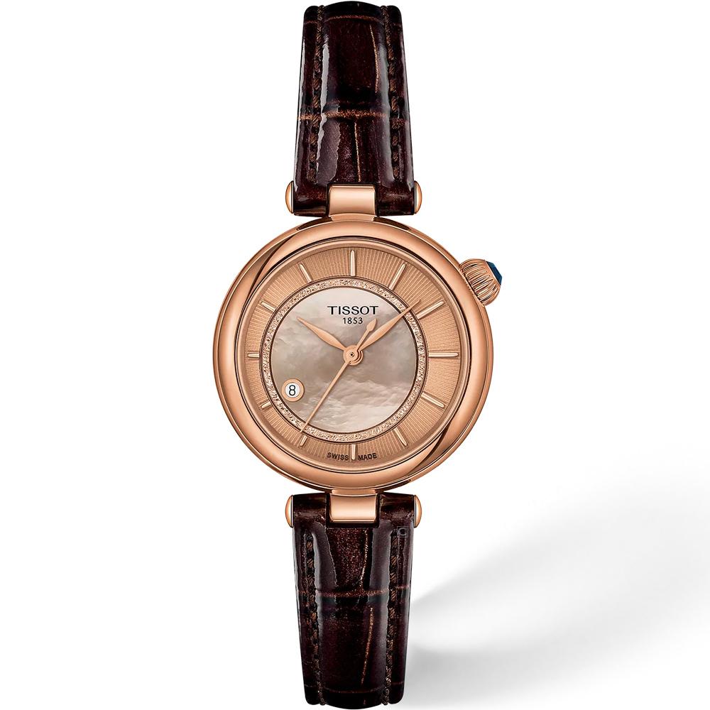 TISSOT 天梭錶 Desir系列 珍珠母貝 48小時動力 機械錶 女錶 禮物-T1522073652100/29.6mm