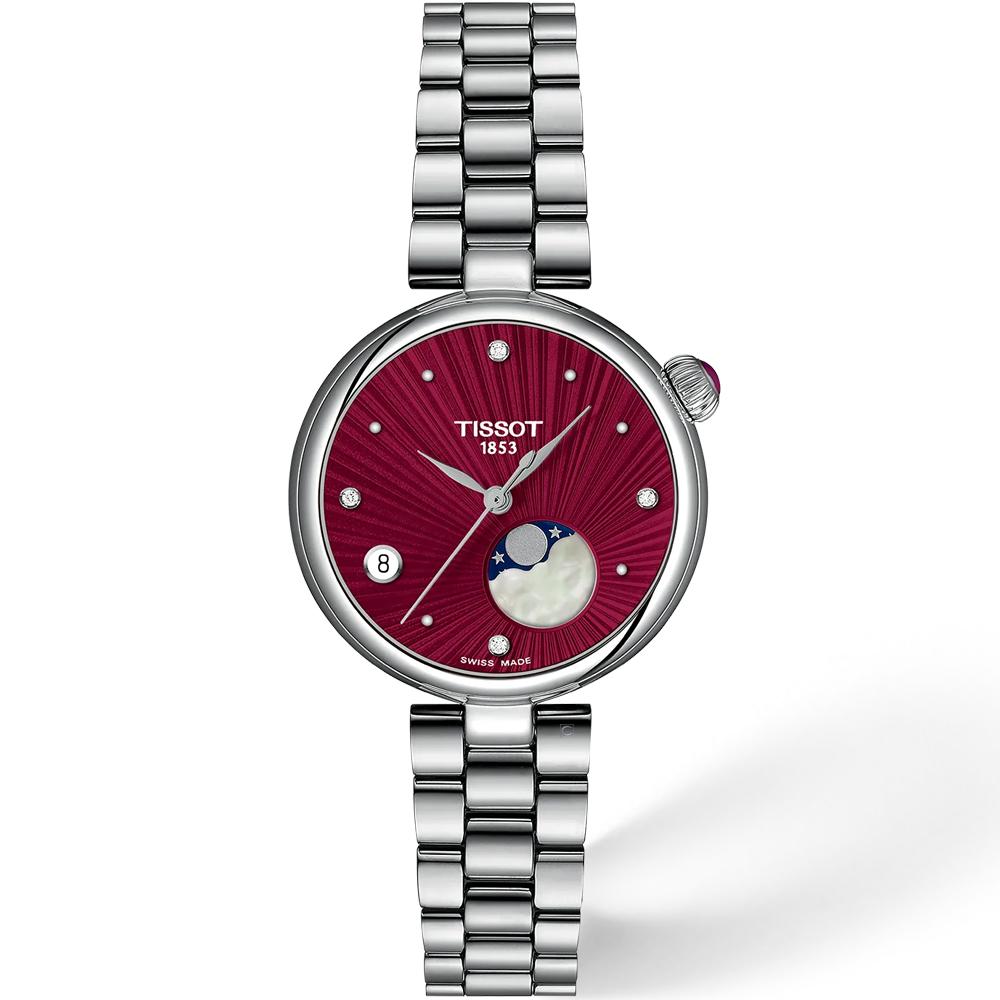 TISSOT 天梭錶 Desir系列 月相顯示 時尚腕錶 女錶 禮物-T1522231142600/29.6mm