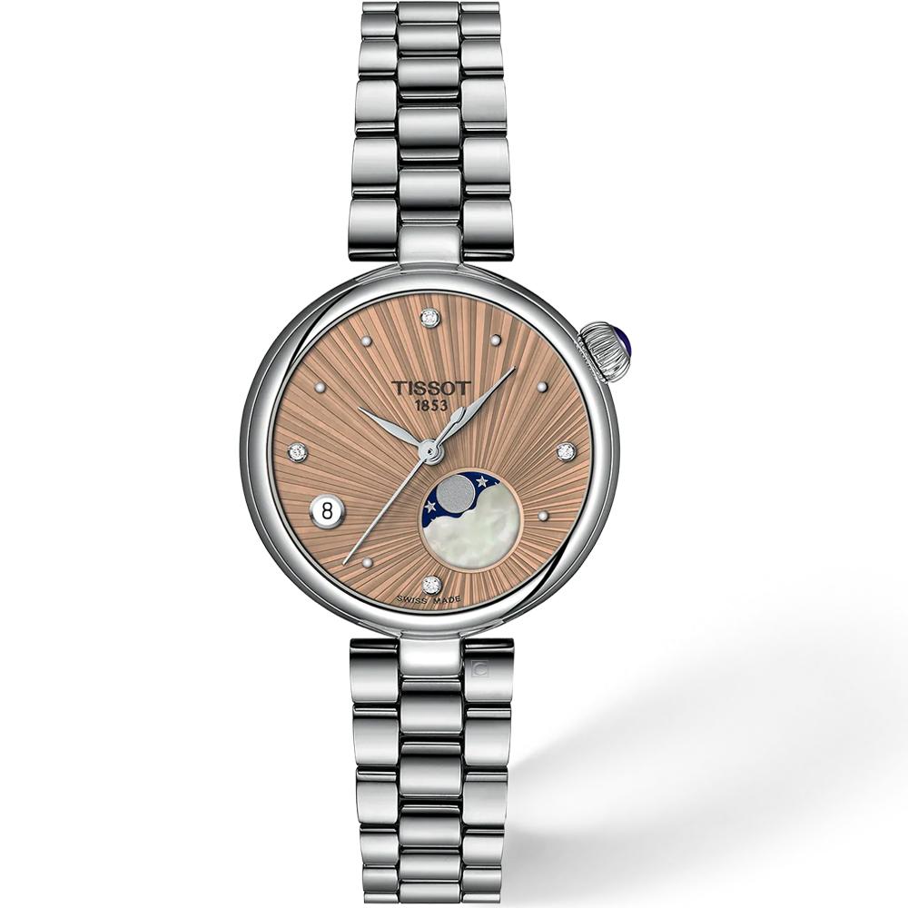 TISSOT 天梭錶 Desir系列 月相顯示 時尚腕錶 女錶 禮物-T1522231154600/29.6mm