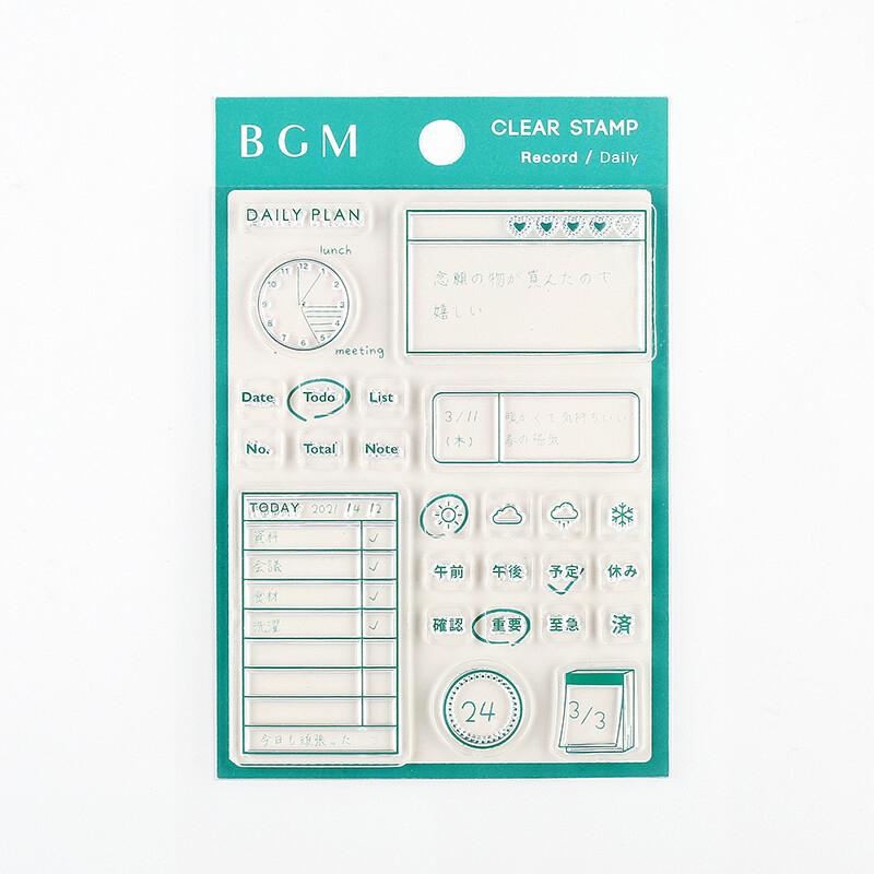 🌟EMO文具🌟BGM 水晶印章 日常計畫系列❤️日本進口❤️