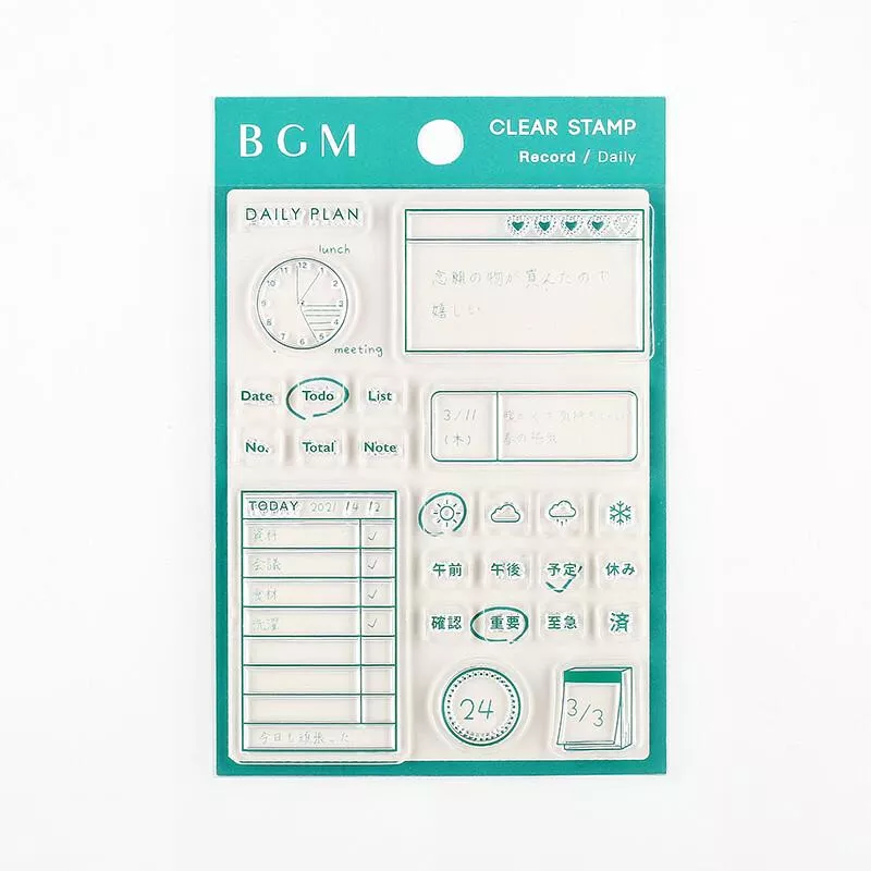 🌟EMO文具🌟BGM 水晶印章 日常計畫系列❤️日本進口❤️