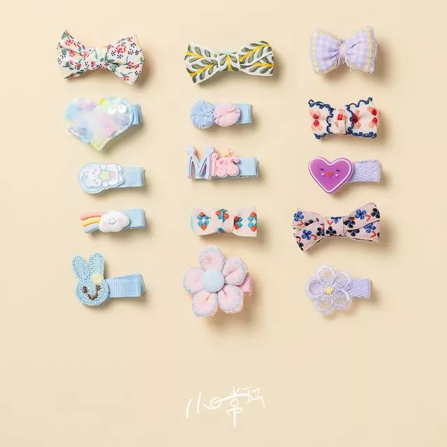 繽紛色系碎髮小髮夾－藍紫色系