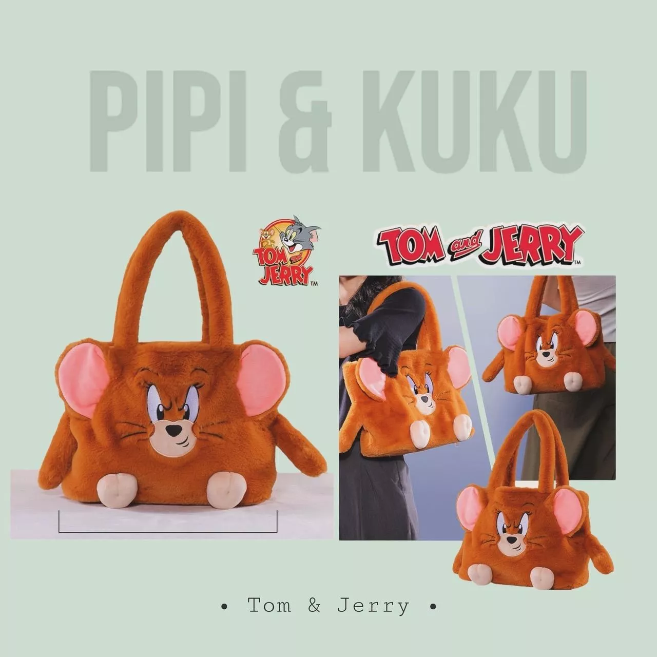 🇺🇸Tom & Jerry ෆ 毛絨手提包