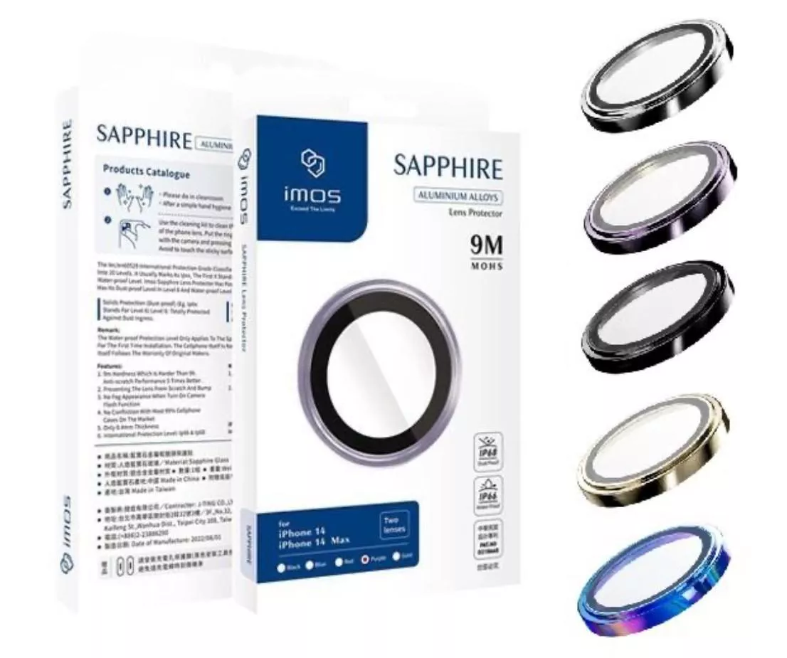 iPhone14 Pro/14 Pro Max PVDSS不鏽鋼系列 藍寶石鏡頭保護鏡 (三顆)