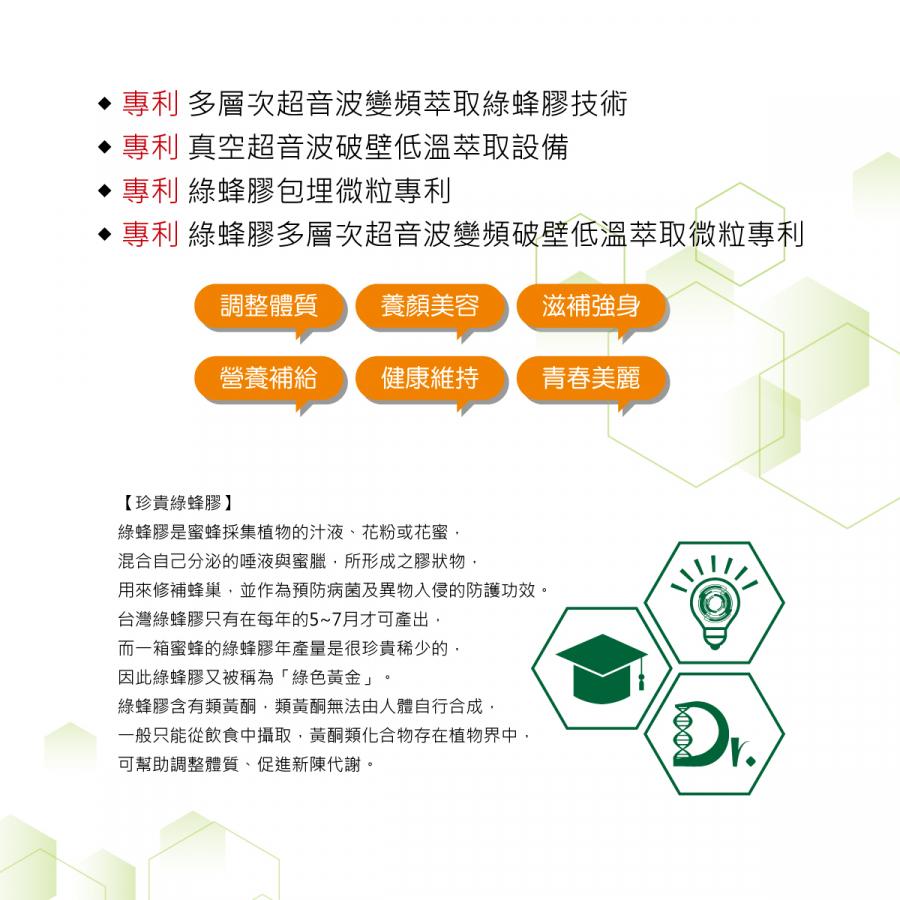 【Be Smart】★頂級★台灣綠峰膠 (軟膠曩) / 60粒