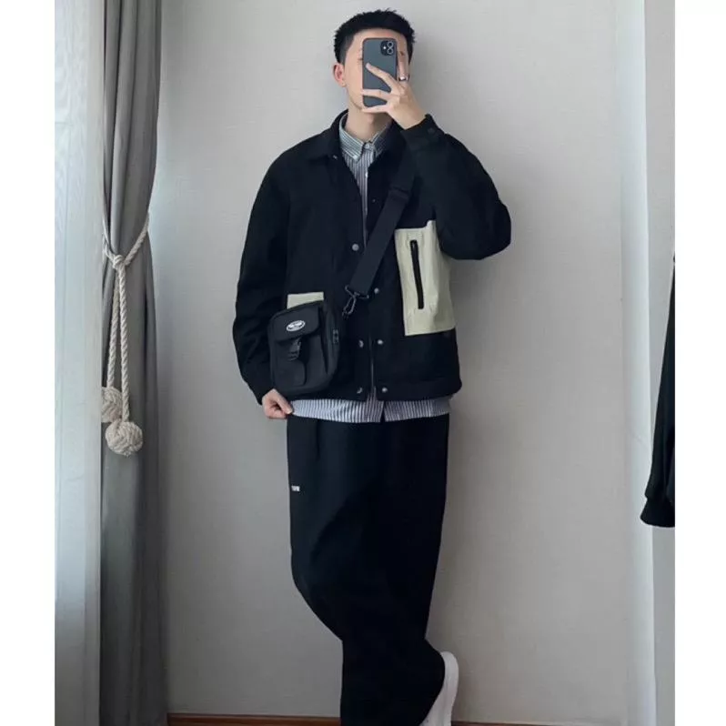 拼接防潑水襯衫 XL