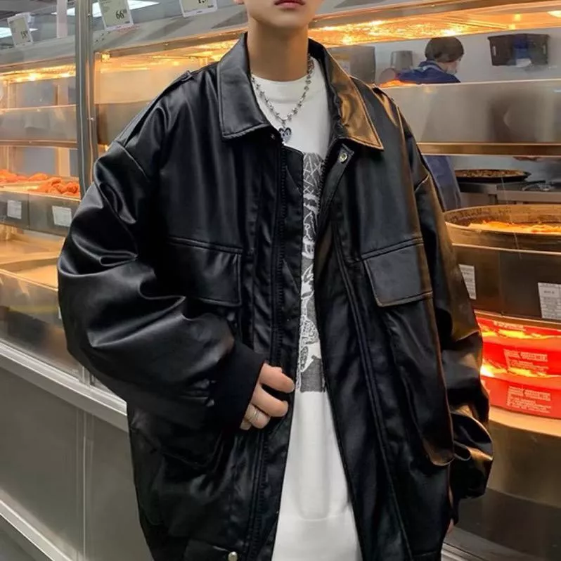 街頭風皮衣外套 XL