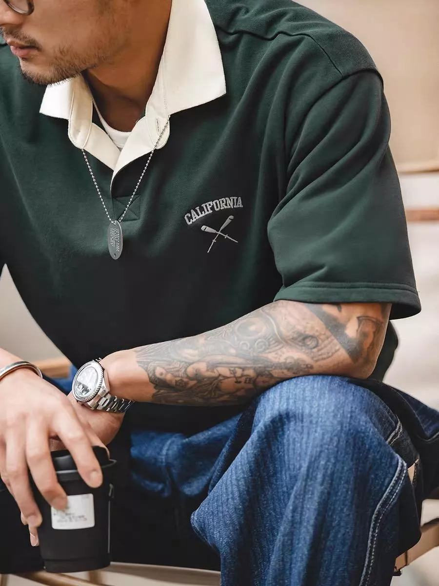 美式復古POLO衫 S