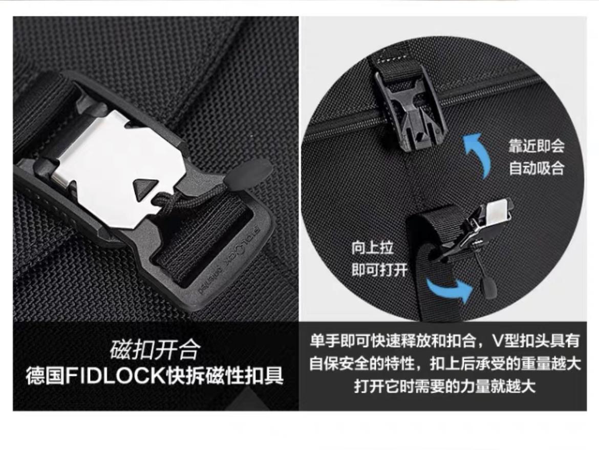 CORDURA防潑水側背包 德國FIDLOCK快磁系列