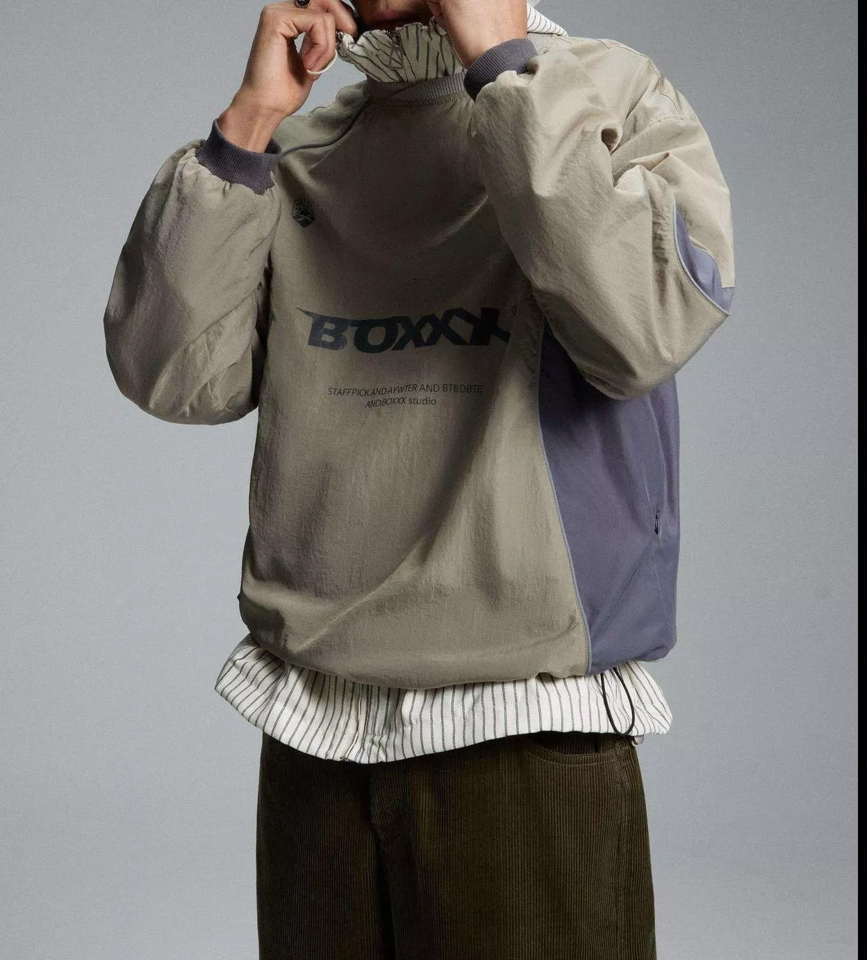 美式Y2K拼色長袖上衣(2色)