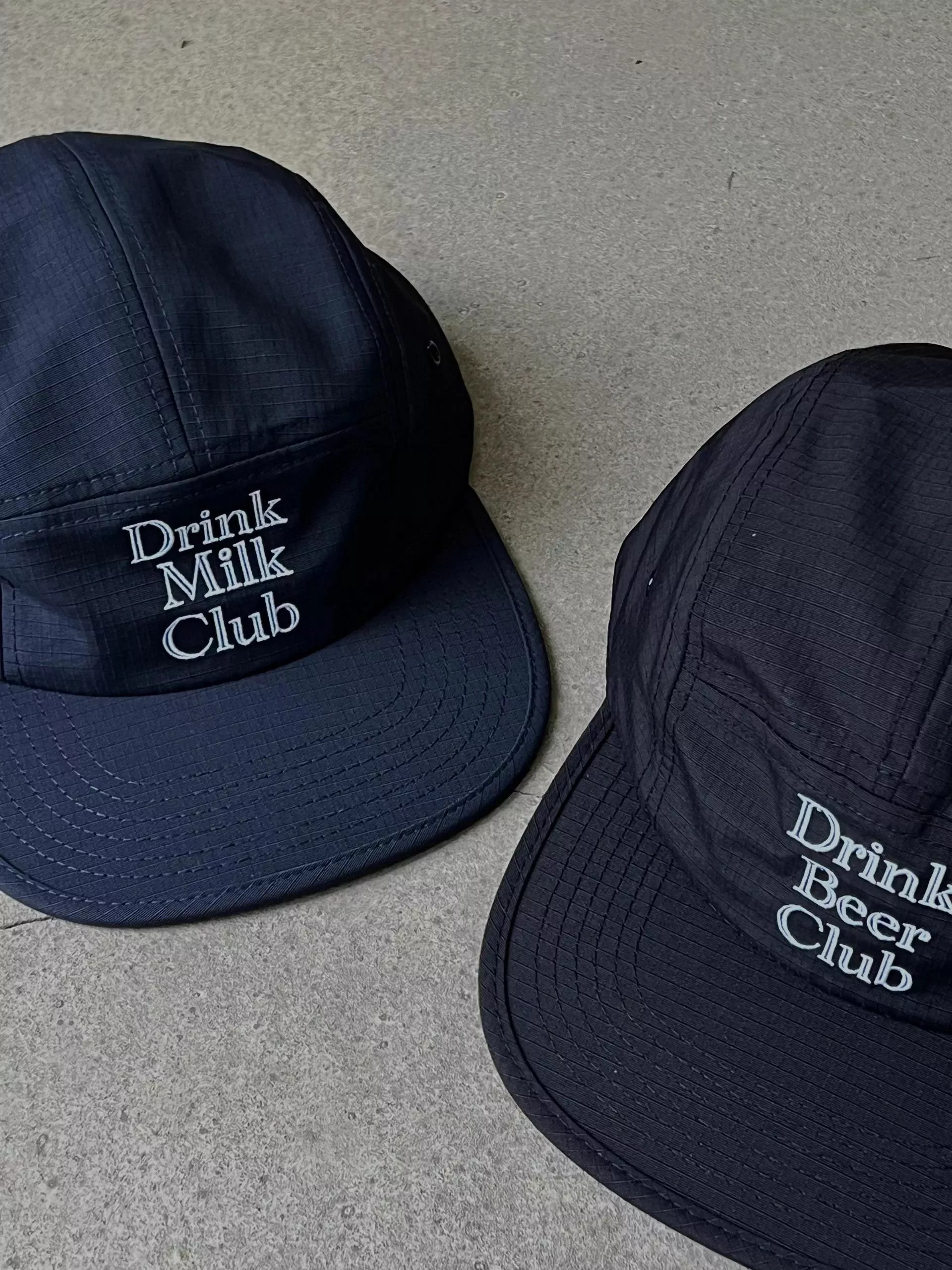 牛奶俱樂部drinkmilkclub刺绣五分帽(2色)