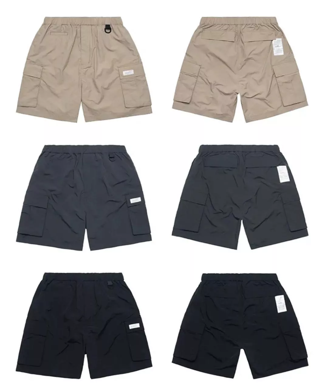 透氣尼龍面料工裝短褲(3色)