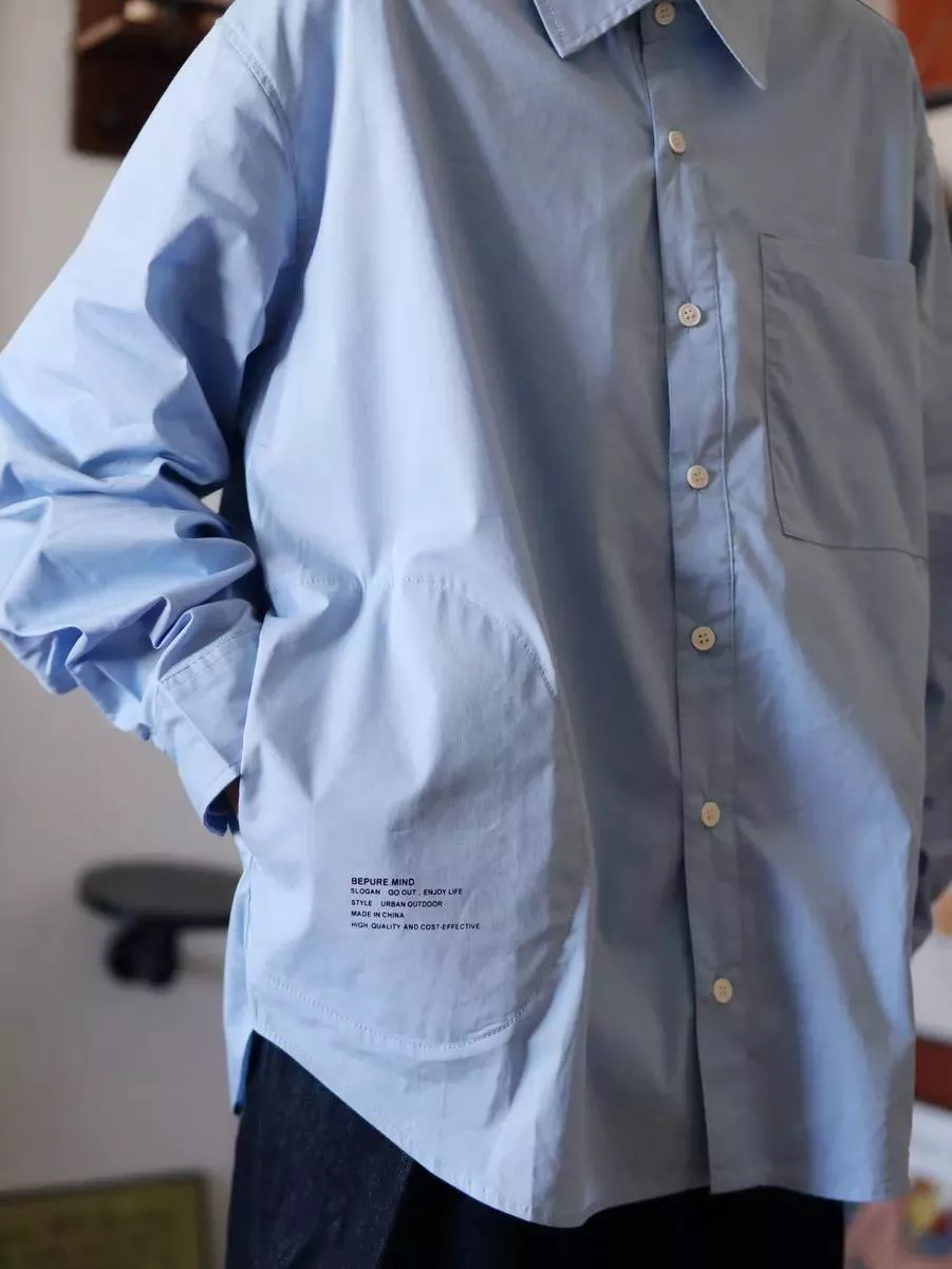 基礎工裝口袋襯衫(3色)