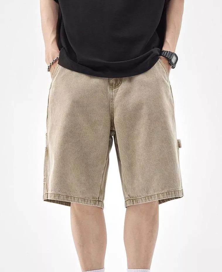 工裝水洗牛仔短褲(2色)