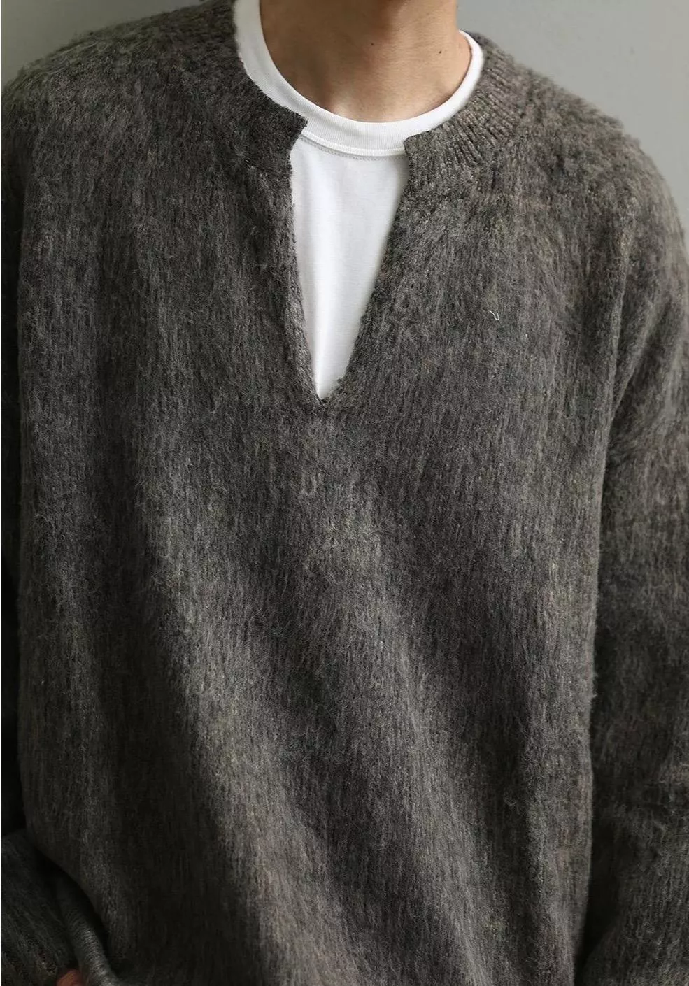 海馬毛v領舒適秋冬毛衣(3色)