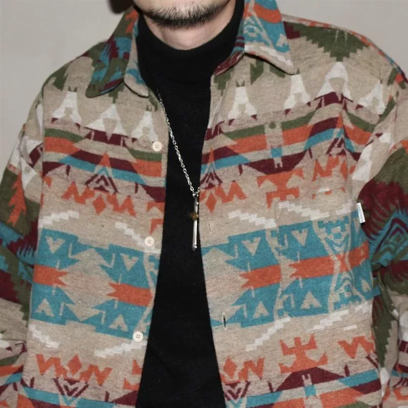 毛呢民族風襯衫(2色)