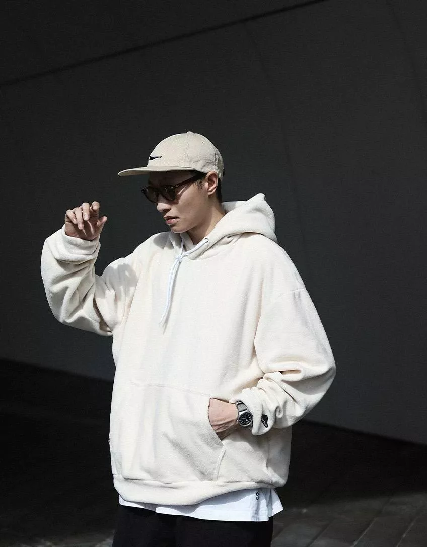 搖粒絨保暖連帽衛衣(4色)