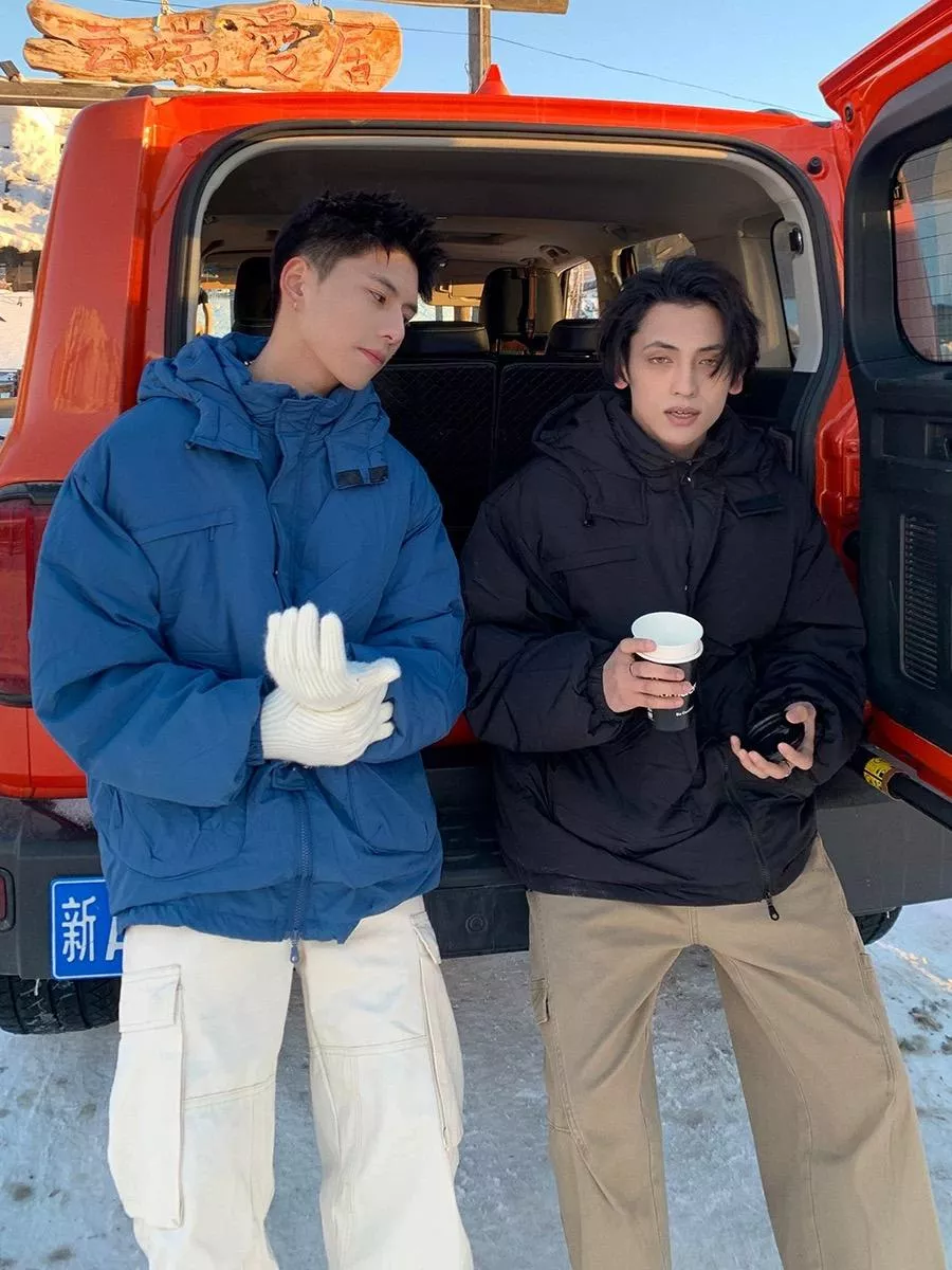 工裝白鴨絨保暖外套(2色)