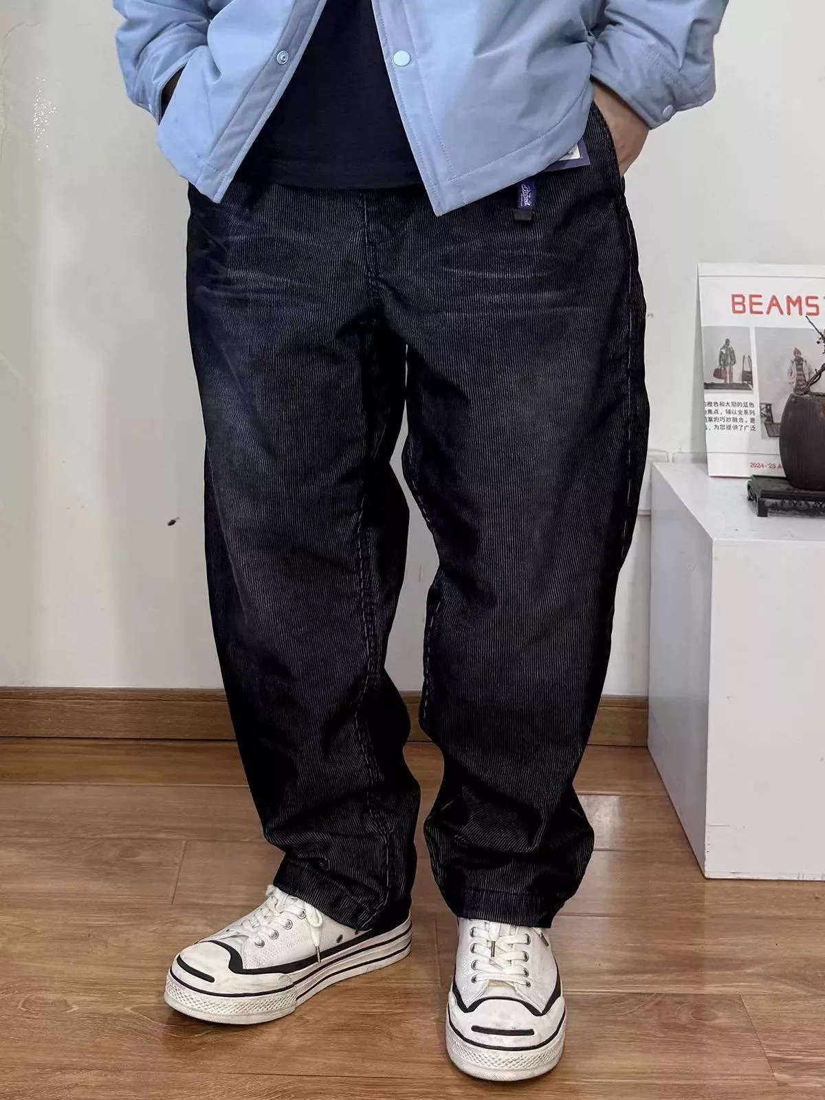 紫標褲 秋冬燈芯絨微錐長褲(3色)