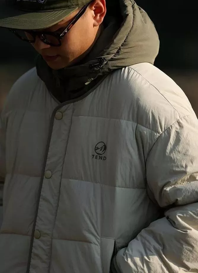 秋冬撞色連帽棉外套(2色)