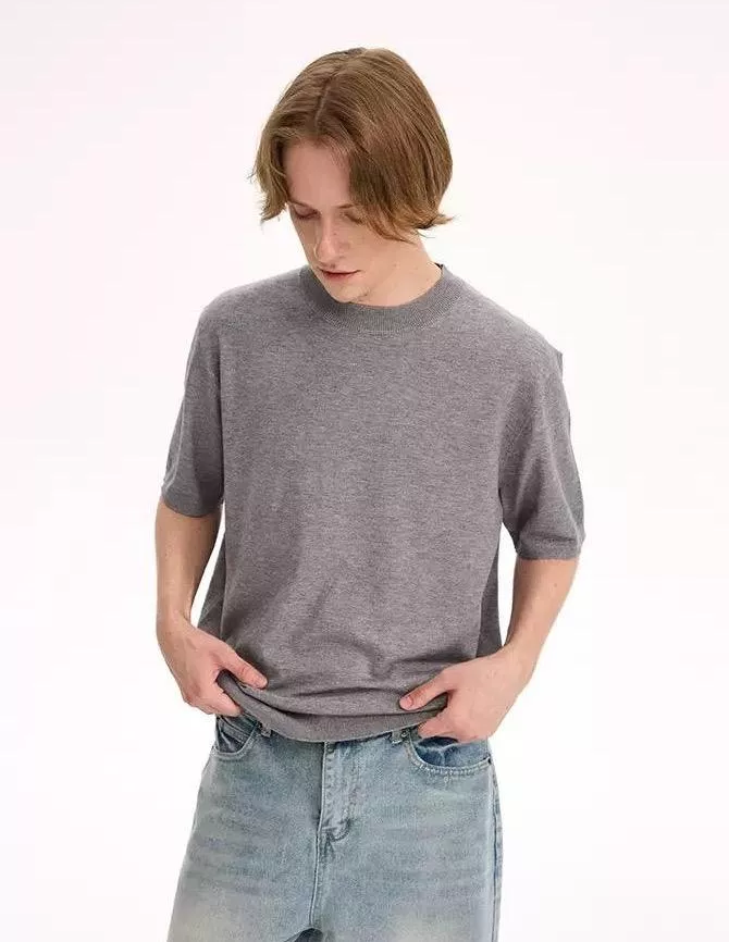 短版簡約針織短tee(3色)