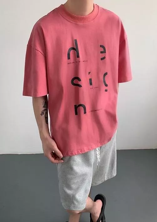 韓系字母圓領t恤(3色)