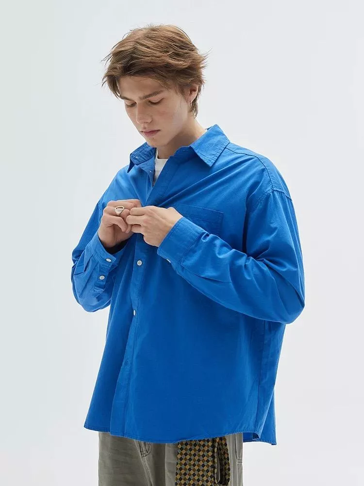 韓系簡約純色襯衫(3色)