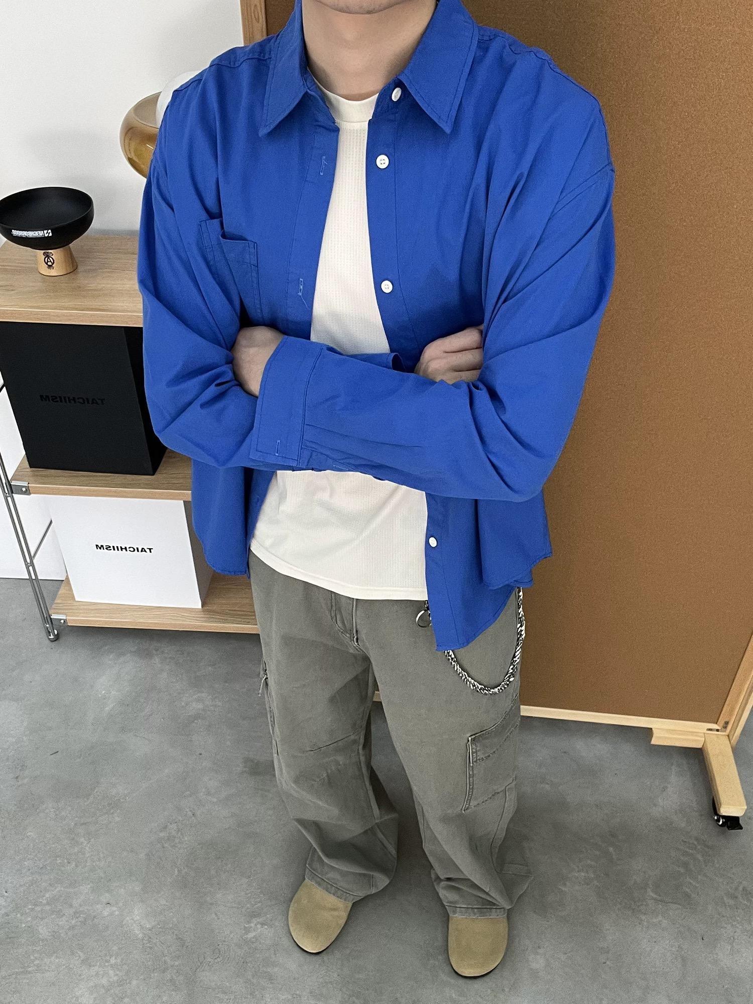 韓系簡約純色襯衫(3色)