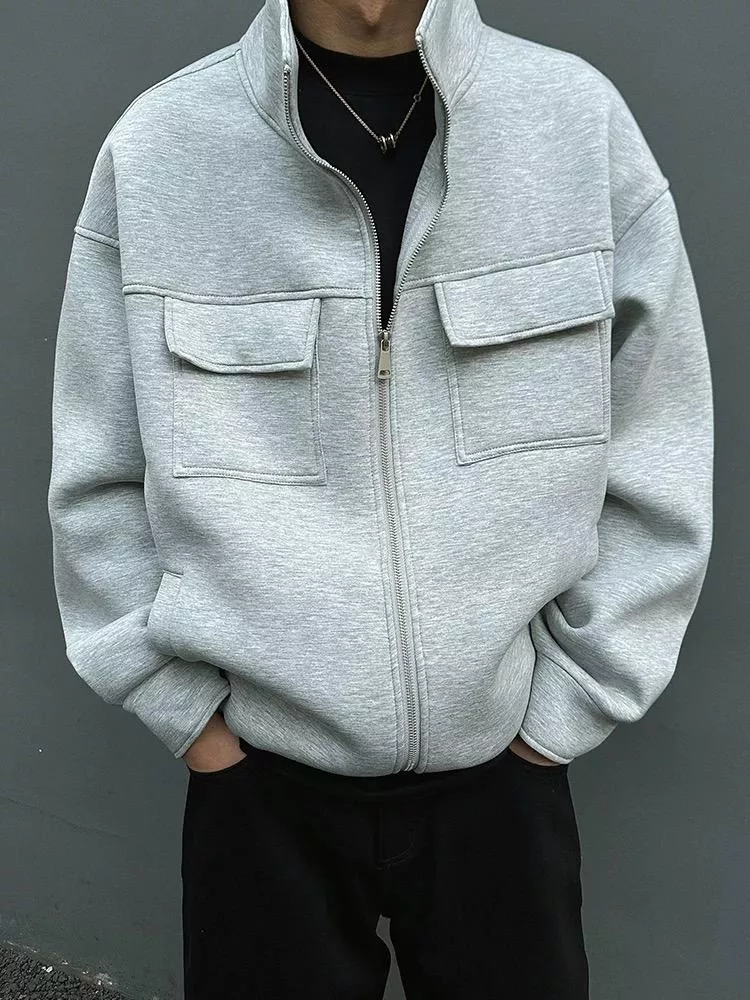 日系360g太空棉立領夾克(2色)