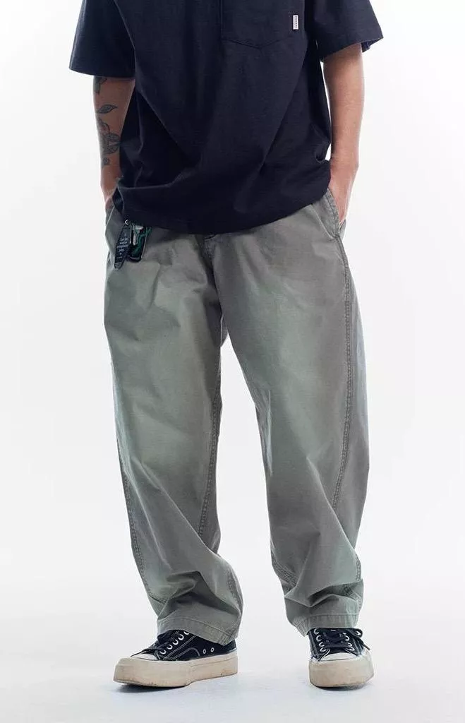 水洗漸變刷舊工裝長褲