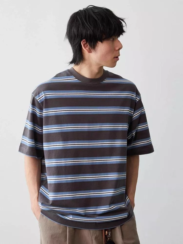 條紋圓領百搭T恤(3色)
