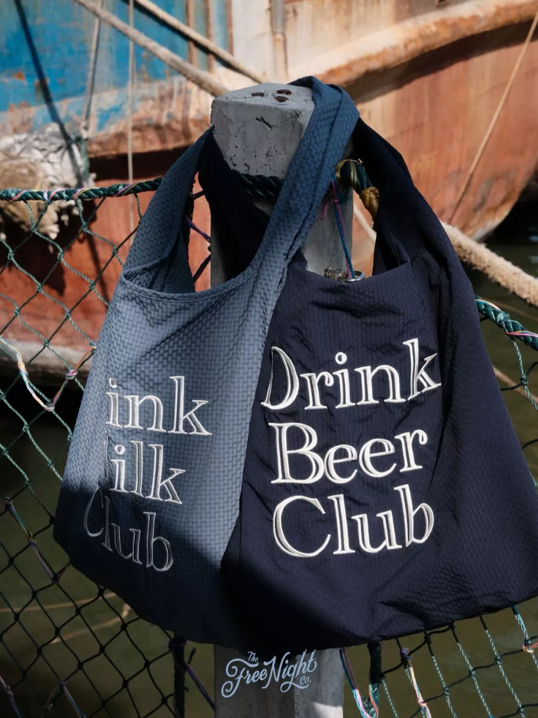 Drink club手提輕便袋(泡泡紗材質)