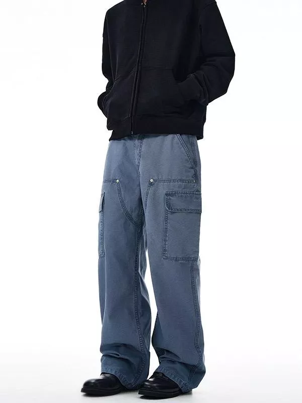 水洗色系工裝長褲(3色)