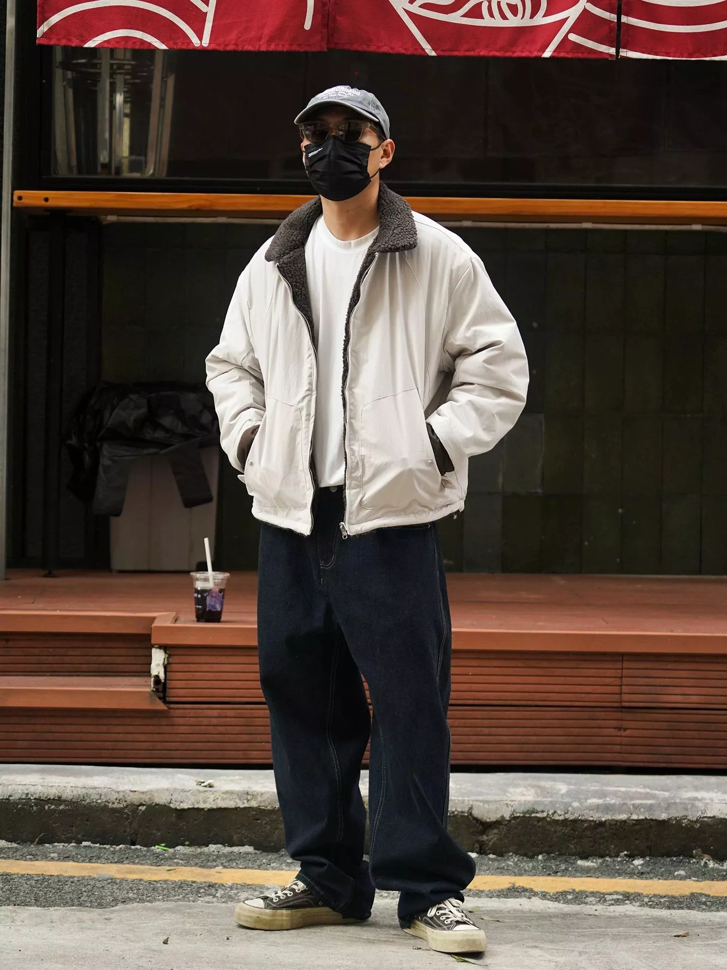 Boxy款雙面穿羊羔絨外套(2色)