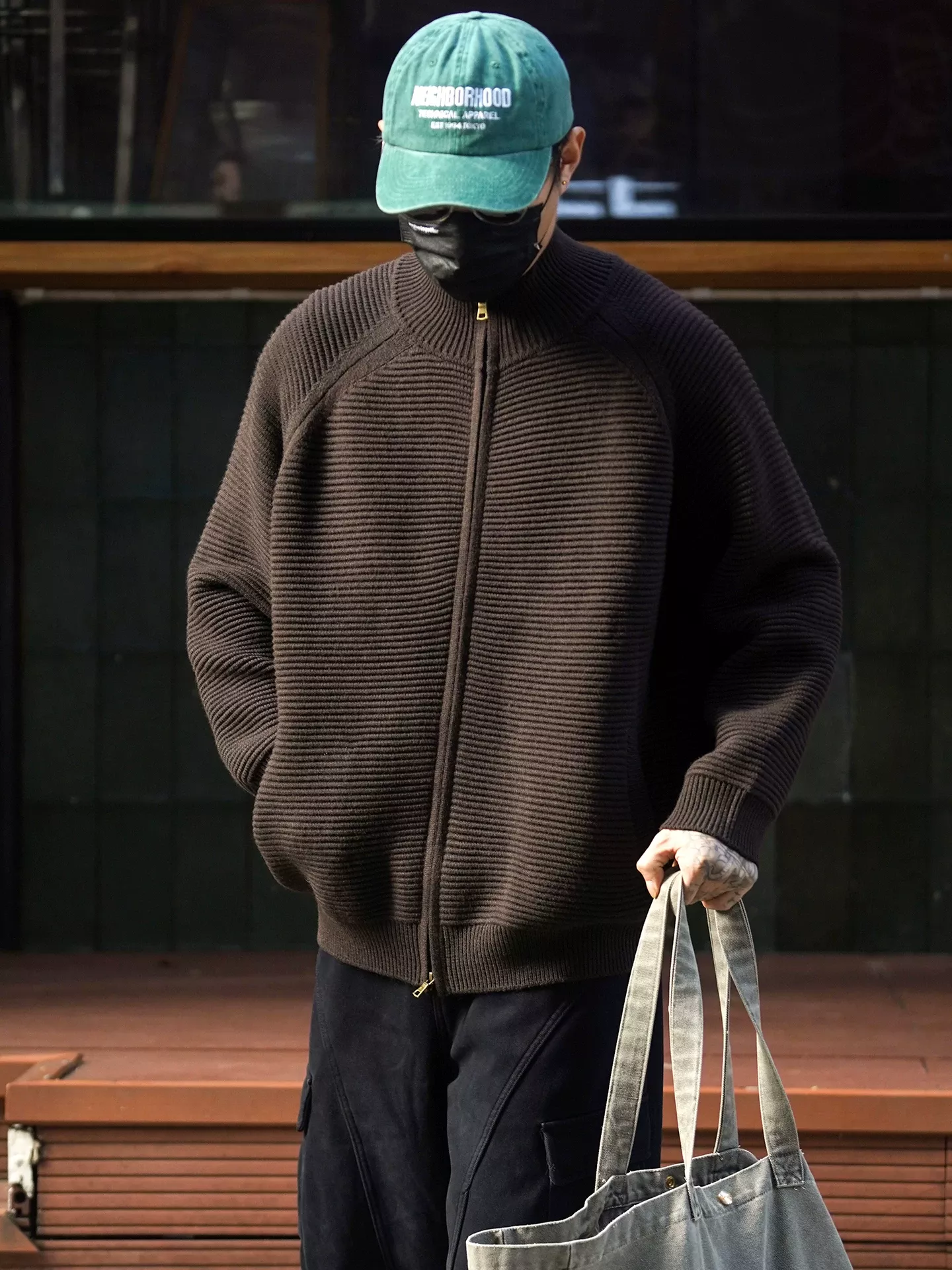 老錢風針織毛衣外套（2色）