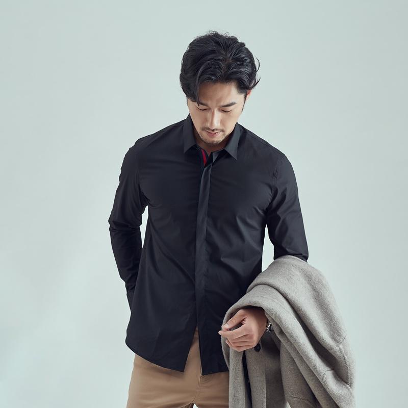 男生衣著 優質長袖襯衫 新款 襯衫 chic風 男生長袖襯衫 爆款 大尺碼上衣 韓風 百搭襯衫 實惠 單排扣