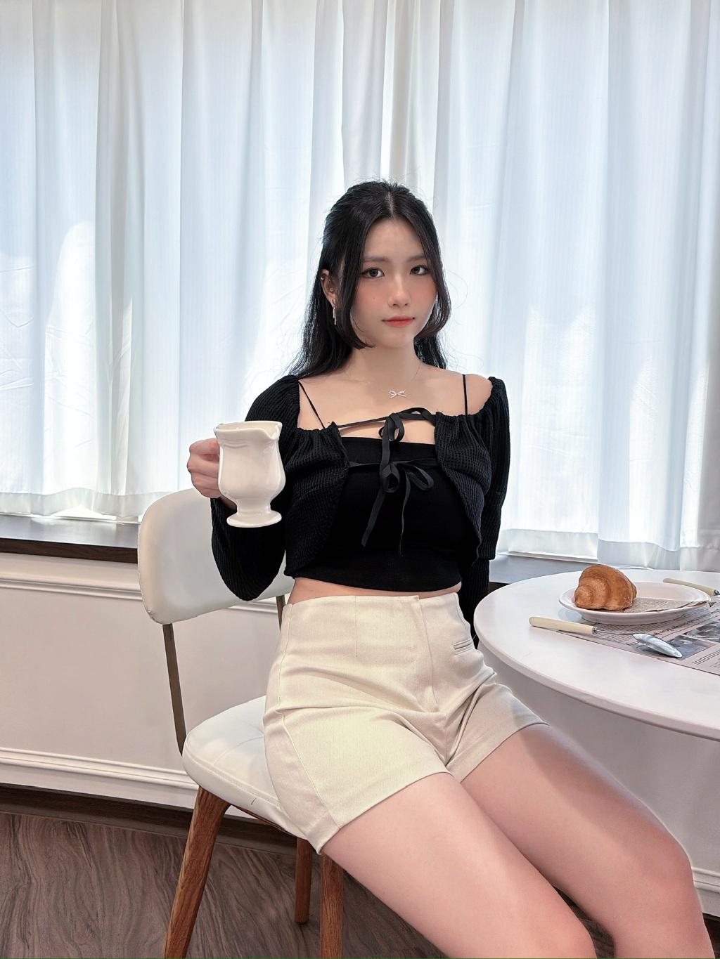 CLMA♡｜🇰🇷Korea 英倫下午茶  雙綁帶短板鬆餅格小外套 - 兩色