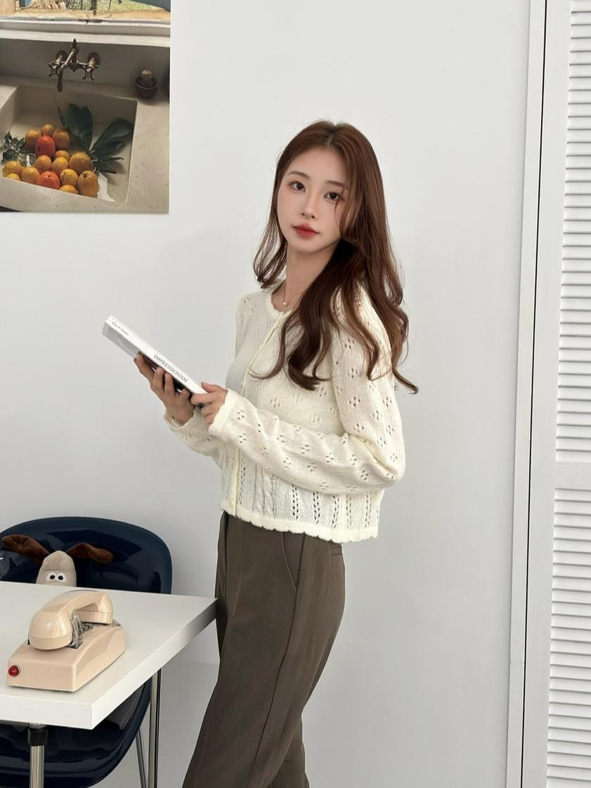 CLMA♡｜🇰🇷Korea  Bella Vita 花邊鏤空針織毛衣