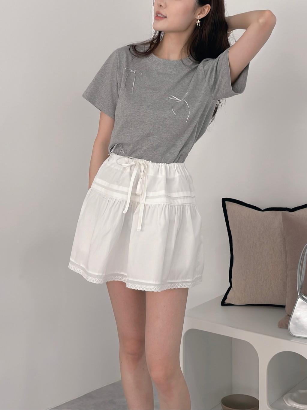 CLMA♡｜🇰🇷Korea  Cutie Pie 抽繩綁帶蝴蝶結滾邊小白裙