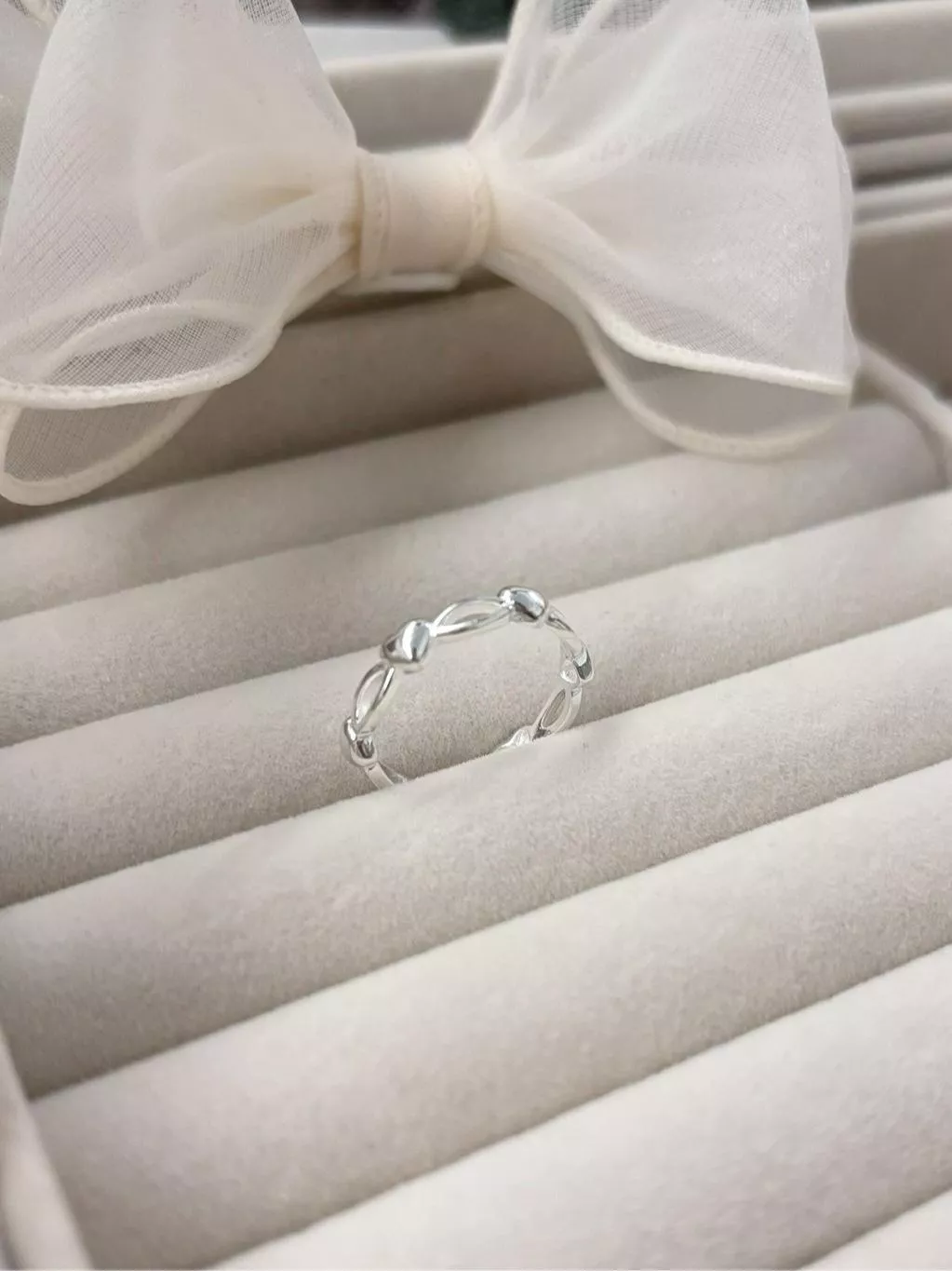 CLMA♡｜🇰🇷 Korea  Name of love 愛心鏤空可調式純銀戒指