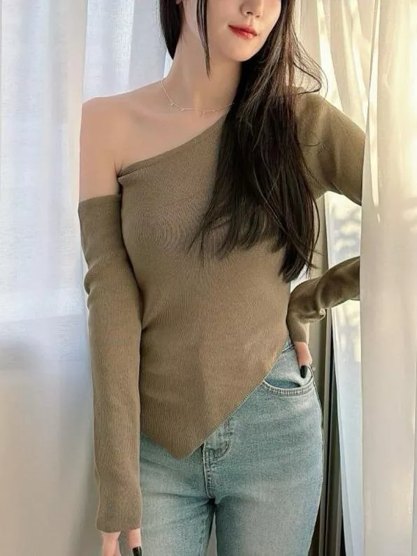 CLMA♡｜直角肩再現  特殊斜領剪裁斷袖上衣