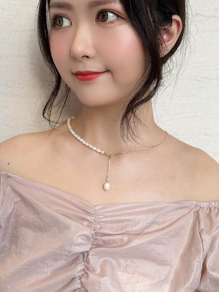 CLMA♡｜🇰🇷 Korea 可調式垂墜珍珠金項鍊