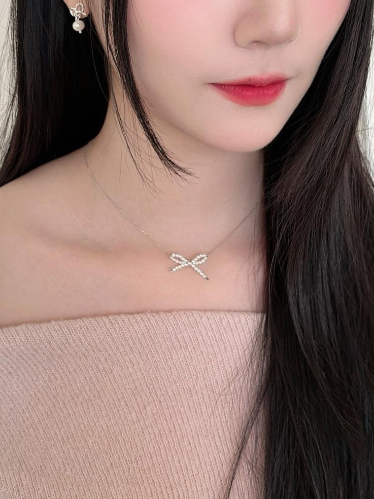 CLMA♡｜🇰🇷 Korea Silver 925 串珠蝴蝶結項鏈