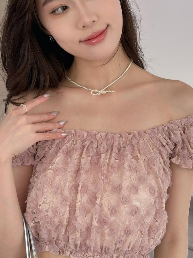 CLMA♡｜ 🇰🇷 Korea  Treasure you 珍珠蝴蝶結鎖骨鏈