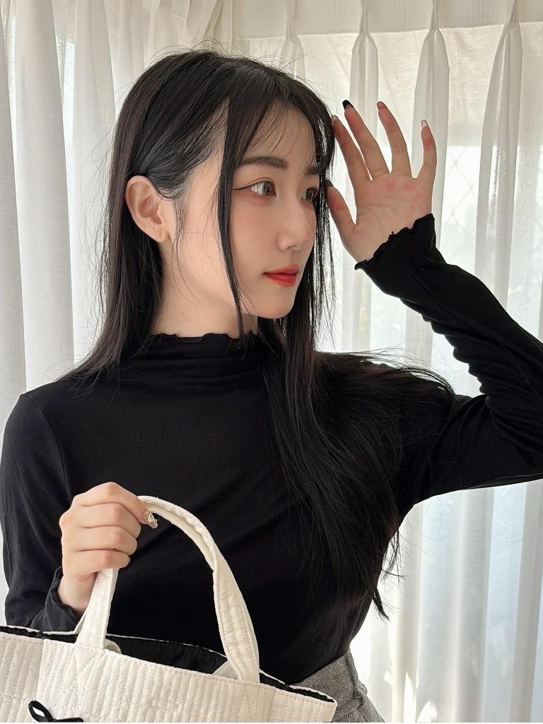 CLMA♡｜🇰🇷 Korea 軟軟QQ！木耳邊微高領內搭打底上衣 - 三色