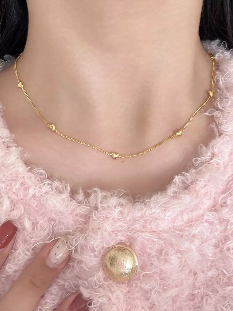 CLMA♡｜🇰🇷Korea 漫步巴黎  純銀浪漫小愛心串接項鍊