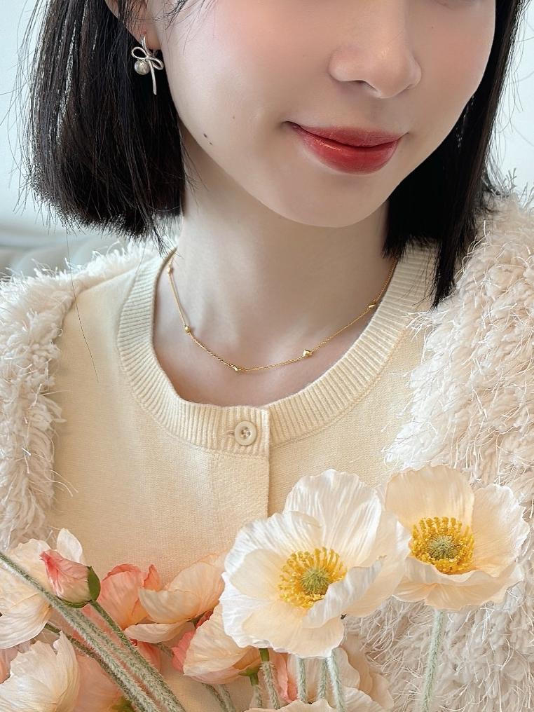 CLMA♡｜🇰🇷Korea 漫步巴黎  純銀浪漫小愛心串接項鍊