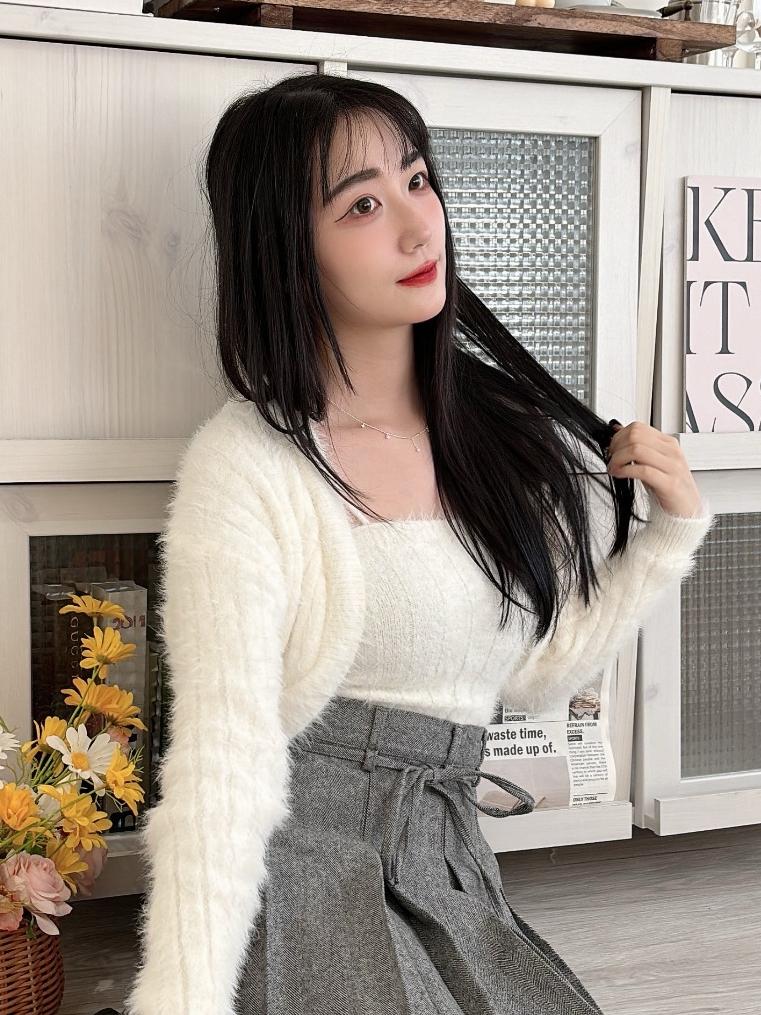 CLMA♡｜🇰🇷 Korea 軟糯麻糬♡  雙綁帶兩件式針織套裝 - 兩色